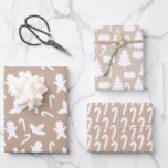 Cute Christmas Treats Kraft Paper Design<br><div class="desc">Cute Christmas Images arranged over a kraft paper background. Perfect for any Christmas motif!</div>