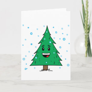Cute Christmas Tree - Blank Greeting Card