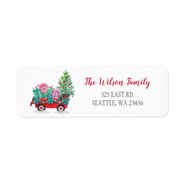 Cute Christmas Tree Car Address (Front)