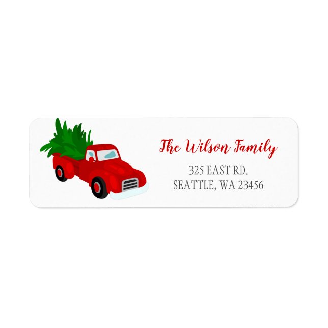 Cute Christmas Tree Car Address (Front)