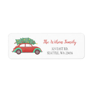 Cute Christmas Tree Car Address