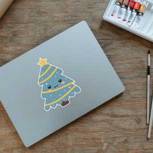 Cute Christmas Tree Custom-Cut Sticker