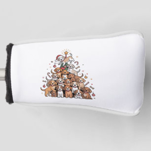 Cute Christmas Tree Dog Xmas Tree Puppy   Golf Head Cover