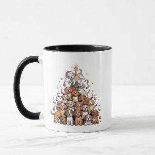 Cute Christmas Tree Dog Xmas Tree Puppy Mug