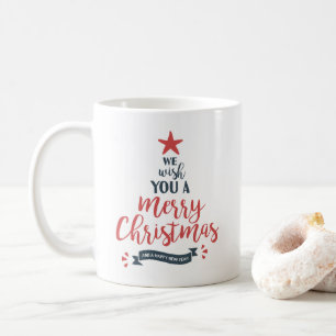 Cute Christmas Tree   Holiday Typography Mug