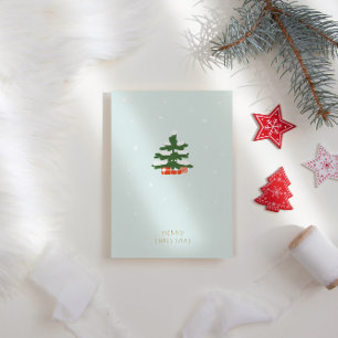 Cute Christmas Tree • Minimalist Modern  Holiday Card