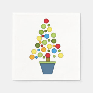 Cute Christmas Tree/Multi-coloured Napkin