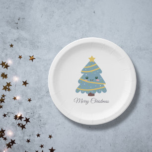Cute Christmas Tree Paper Plate