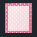 Cute Christmas tree pattern pastel and hot pink Notepad<br><div class="desc">Modern and minimalist Christmas pattern.</div>