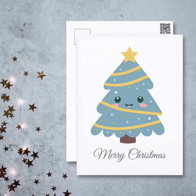 Cute Christmas Tree Postcard (Cute Christmas Tree Postcard)