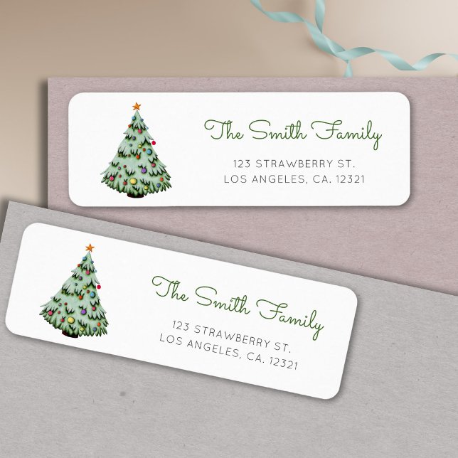 Cute Christmas Tree Return Address (Creator Uploaded)
