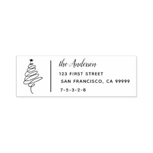 Cute Christmas Tree Return Address Self-inking St Self-inking Stamp