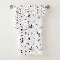 Cute Christmas Tree Snowman Candy Cane Pattern