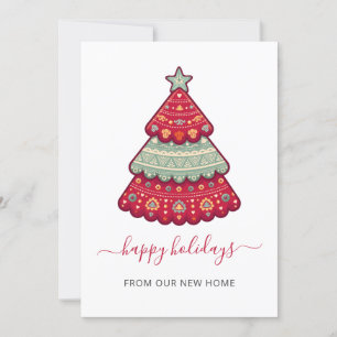 Cute Christmas Tree We've Moved Holiday Cards