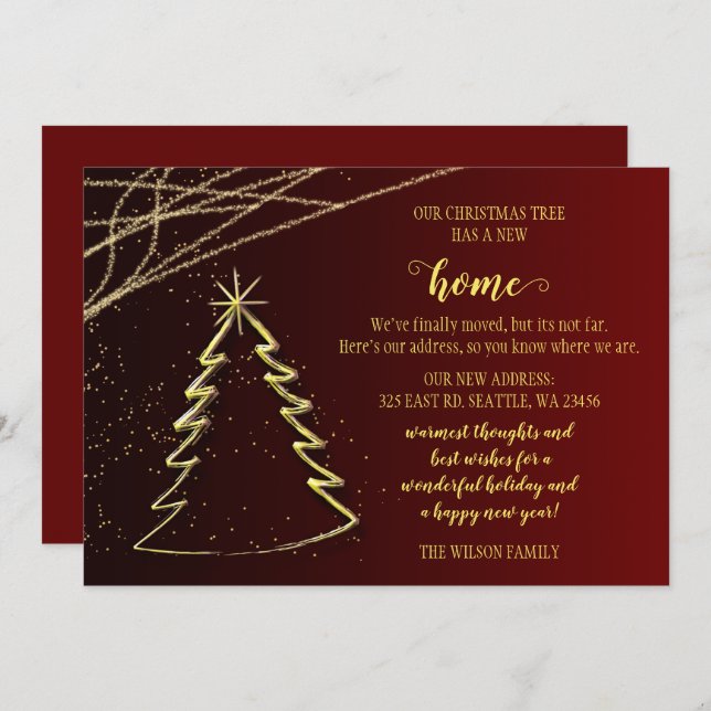 Cute Christmas Tree We've Moved Holiday Moving (Front/Back)