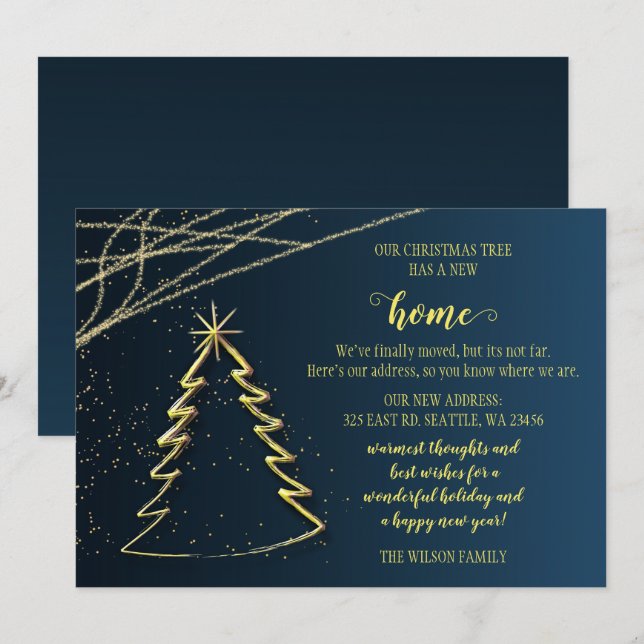 Cute Christmas Tree We've Moved Holiday Moving (Front/Back)