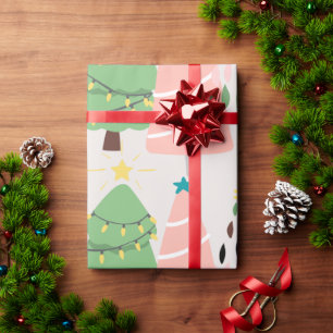Cute Christmas Tree Wrapping Paper