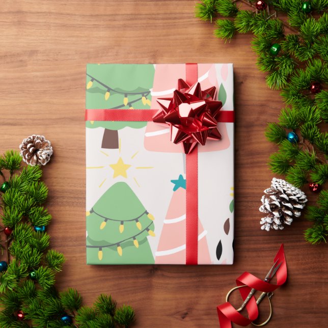 Cute Christmas Tree Wrapping Paper (Holiday Gift)