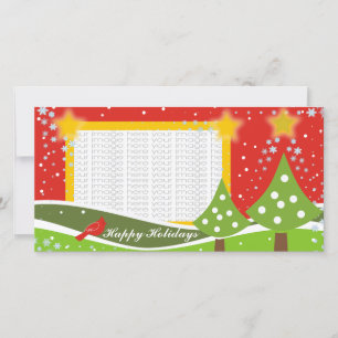 Cute Christmas Trees Photo Cards