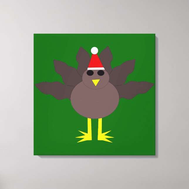 Cute Christmas Turkey Canvas Print (Front)