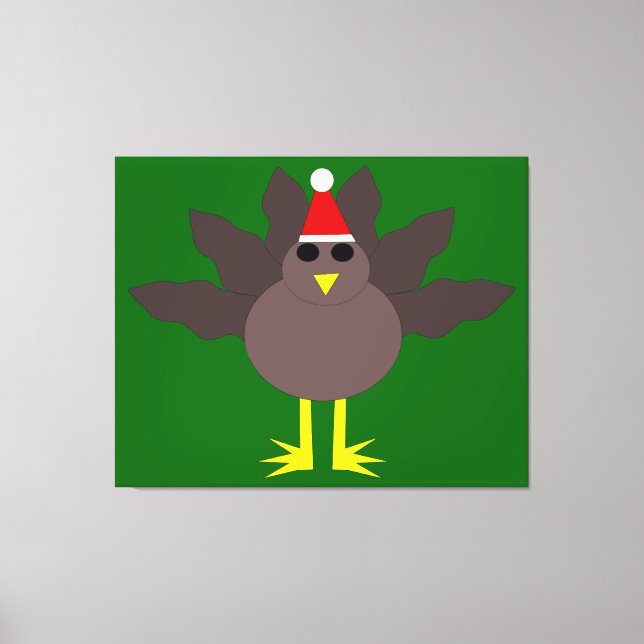 Cute Christmas Turkey Canvas Print (Front)