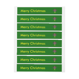 Cute Christmas Turkey Customisable Labels