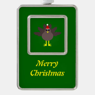 Cute Christmas Turkey Customisable Ornament