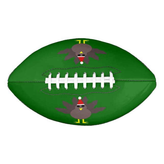 Cute Christmas Turkey Football American Football (Front)