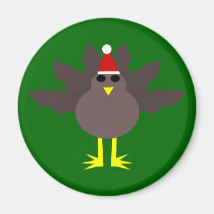 Cute Christmas Turkey Magnet