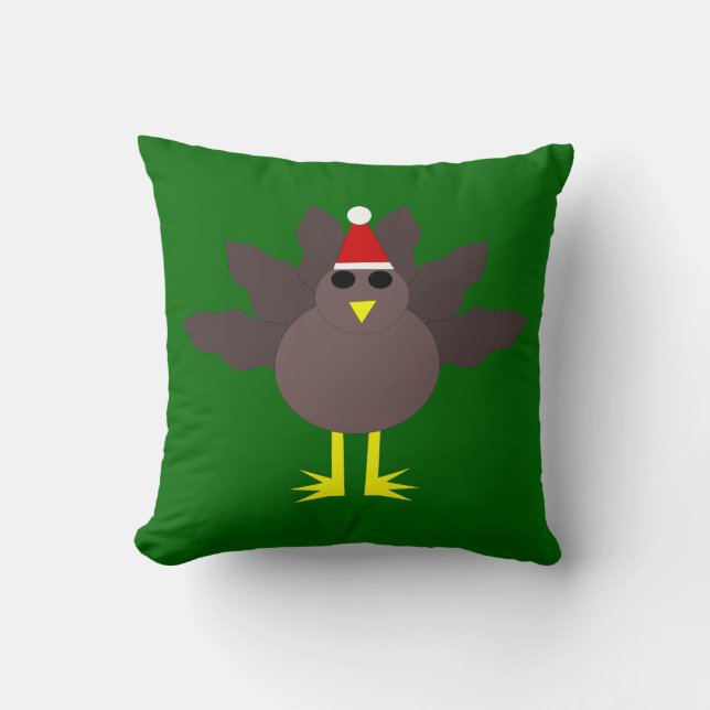Cute Christmas Turkey Pillow (Front)
