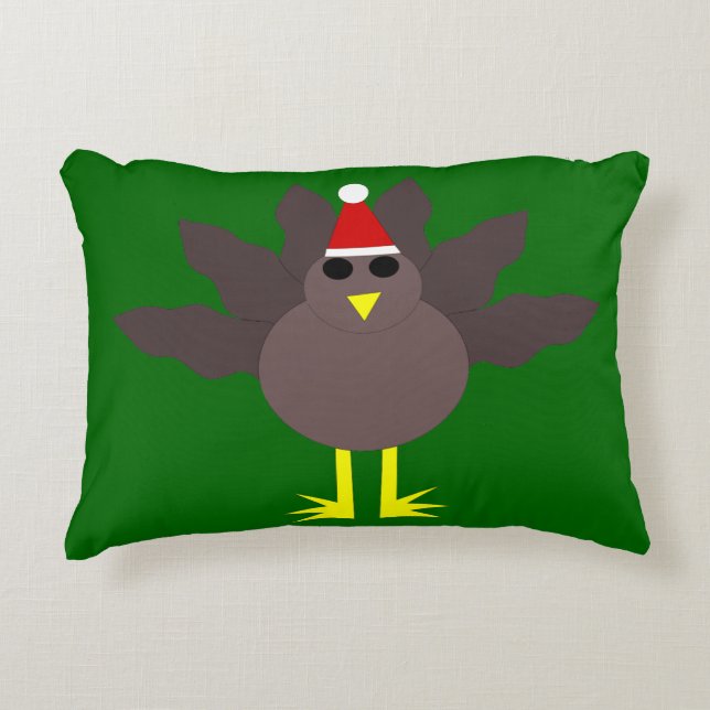 Cute Christmas Turkey Pillow (Front)
