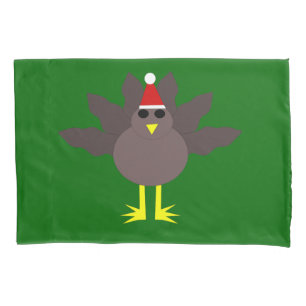 Cute Christmas Turkey Pillowcase