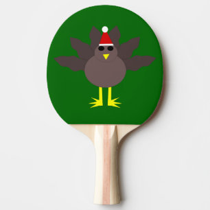 Cute Christmas Turkey Ping Pong Paddle