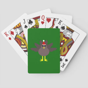 Cute Christmas Turkey Playing cards