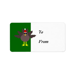 Cute Christmas Turkey Present Tags