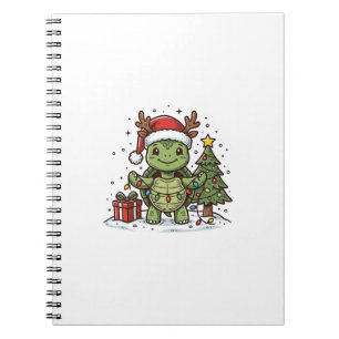 Cute Christmas Turtle Vintage Engraving Shirt Desi Notebook