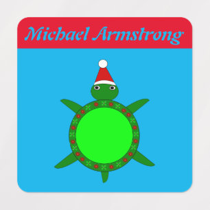 Cute Christmas Turtle with Flowery Shell Custom