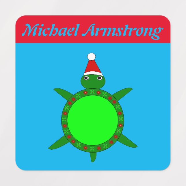 Cute Christmas Turtle with Flowery Shell Custom (Design 1)
