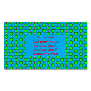 Cute Christmas Turtle with Flowery Shell Custom Magnetic Business Card