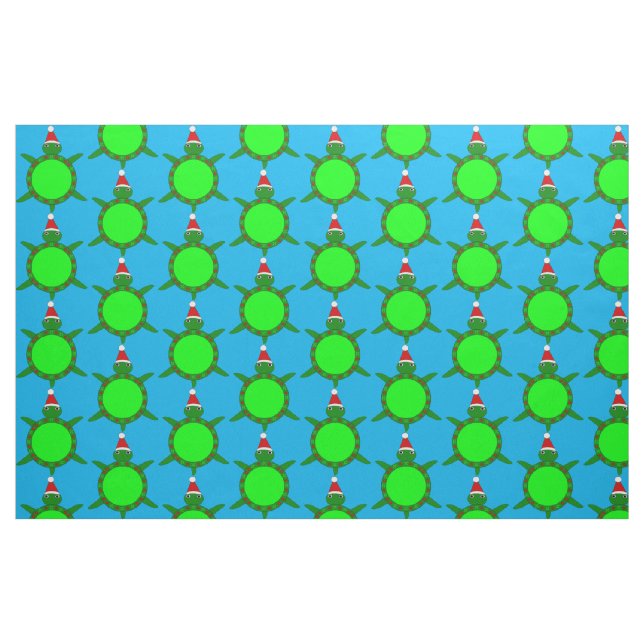 Cute Christmas Turtle with Flowery Shell Fabric (Fat Quarter)
