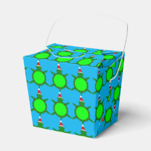 Cute Christmas Turtle with Flowery Shell Favour Box