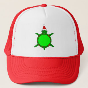 Cute Christmas Turtle with Flowery Shell Trucker Hat