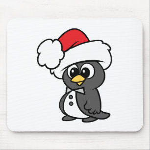 Cute Christmas Tuxedo Penguin Mouse Mat