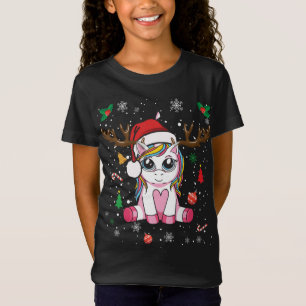 Cute Christmas Unicorn Deer Christmas T-Shirt