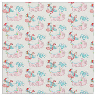 Red Unicorn Fabric Zazzle Co Uk