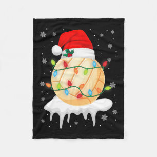 Cute Christmas Volleyball Santa Hat Xmas Light Boy Fleece Blanket