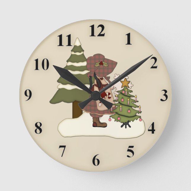 Cute Christmas Wall Clock (Front)