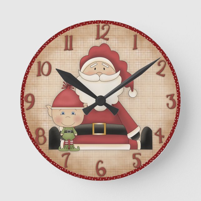 Cute Christmas Wall Clock (Front)