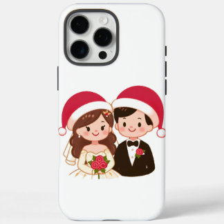 Cute Christmas Wedding Couple iPhone 16 Pro Max Case