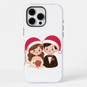 Cute Christmas Wedding Couple iPhone 16 Pro Max Case